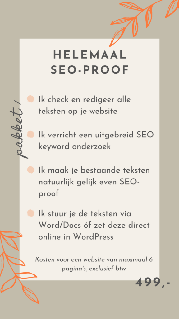 pakket 1: helemaal SEO-proof